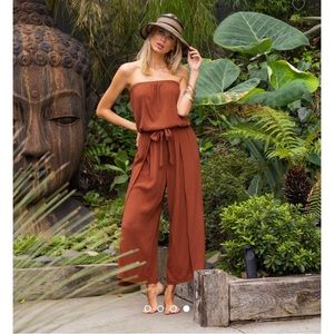 NWT BECCA Bronze Ponza Jumpsuit, size S